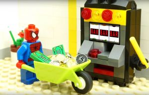 Spiderman winning big on slot with free spins